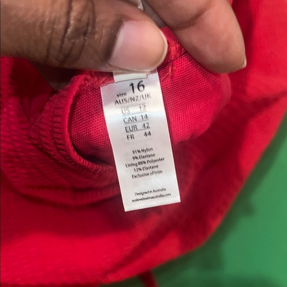 NWOT Sea Level Red One-Shoulder Swimsuit size 12 - Picture 5 of 7